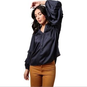 Apiece Apart Bravissima Ruffle Sleeve Blouse